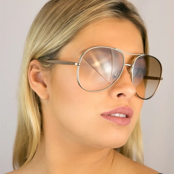 Chloé | Chloe Nola Aviator Sunglasses Silver Brown CE127S 722 - Picture 9 of 9